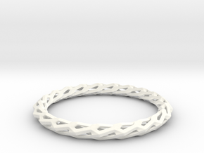 H Bracelet, Medium Size, d=65mm in White Processed Versatile Plastic: Medium