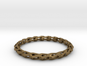 H Bracelet, Medium Size, d=65mm in Natural Bronze: Medium