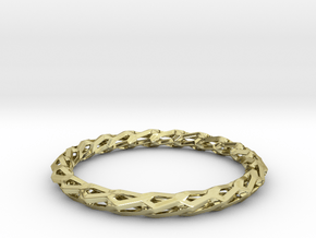 H Bracelet, Medium Size, d=65mm in 18k Gold Plated Brass: Medium