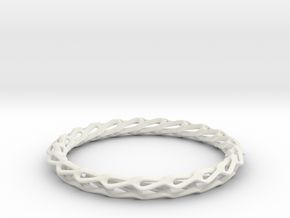 H Bracelet Smooth, Medium Size, d=65mm in White Natural Versatile Plastic: Medium