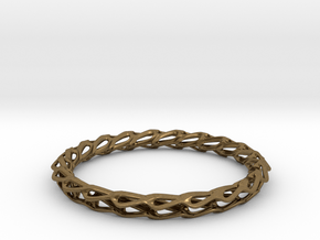 H Bracelet Smooth, Medium Size, d=65mm in Natural Bronze: Medium