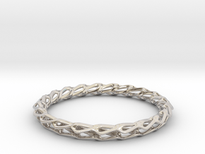 H Bracelet Smooth, Medium Size, d=65mm in Platinum: Medium