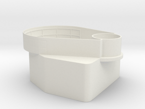 1/96 tear drop tub for Fletcher Class in White Natural Versatile Plastic