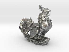 GARDEN ROOSTER in Natural Silver