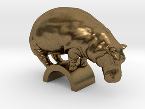 Hippo in Natural Bronze