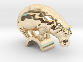 Hippo in 14K Yellow Gold