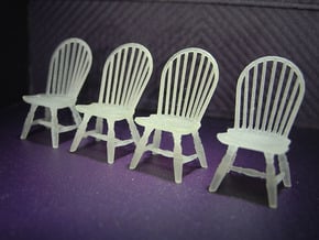 1:48 Hoop Back Windsor Chairs in Tan Fine Detail Plastic