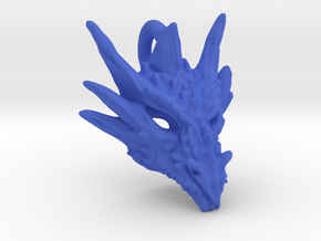 Plastic Umbral Dragon small Pendant in Blue Processed Versatile Plastic