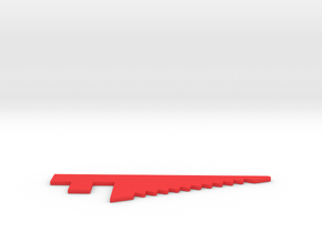 Portable Toilet Door Lock (3/3 - Sword) in Red Processed Versatile Plastic