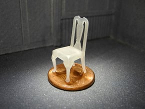 1:48 Queen Anne Chair in Tan Fine Detail Plastic