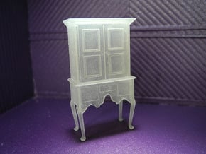 1:48 Queen Anne Highboy Cabinet in Tan Fine Detail Plastic