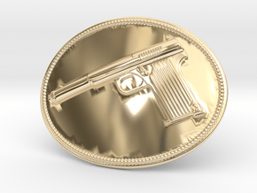Astra Belt Buckle in 14K Yellow Gold