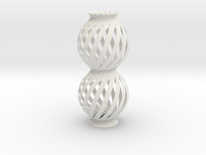 Lamp Ball Twist Spiral Column Fold and Cut in White Natural Versatile Plastic