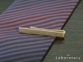 Classic Tie Bar (Metals) in Polished Bronzed Silver Steel