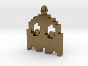 Pac-Man Pendant - Ghost in Natural Bronze