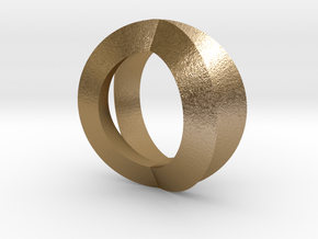 Double Torus2 in Polished Gold Steel