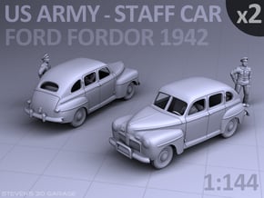 American Staff Car 1942 - (2 pack) in Tan Fine Detail Plastic