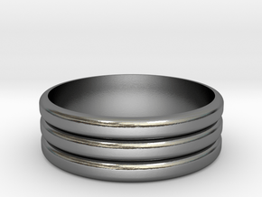 Triplo anello in Polished Silver