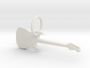 keychain_guitar1 in White Natural Versatile Plastic