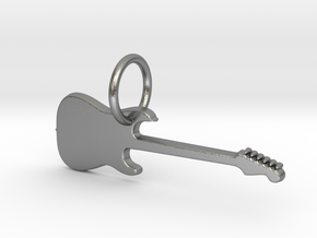 keychain_guitar1 in Natural Silver