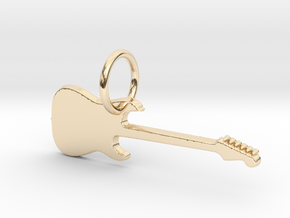 keychain_guitar1 in 14k Gold Plated Brass