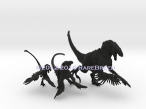 Dromaeosaur Pack  in Black Natural Versatile Plastic
