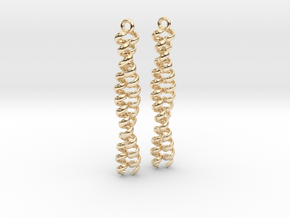 Dimeric coiled coil earring in 14k Gold Plated Brass