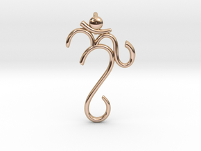  Om Pendant in 14k Rose Gold Plated Brass