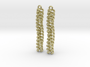 Trimeric coiled coil earrings in 18k Gold Plated Brass