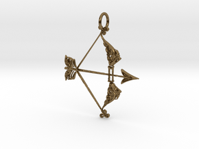 Love and War Pendant in Polished Bronze