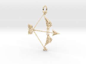 Love and War Pendant in 14K Yellow Gold