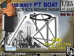 1-35 PT Boat Beehive Radar Frame in Tan Fine Detail Plastic