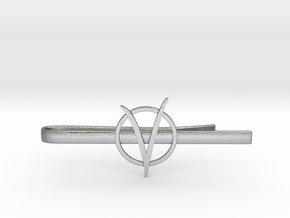 V for Vendetta Tie Clip in Natural Silver