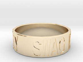 "Swag Money" Ring, 24mm diameter in 14K Yellow Gold