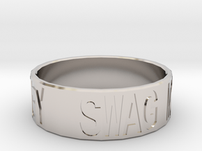 "Swag Money" Ring, 24mm diameter in Platinum