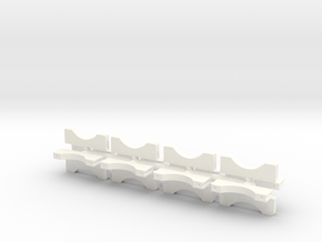 1/8 3 Inch Muffler Clamps in White Processed Versatile Plastic