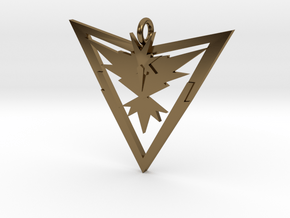 Pokémon Go Team Instinct Pendant in Polished Bronze