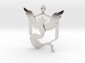 Pokémon Go Team Mystic Pendant in Rhodium Plated Brass