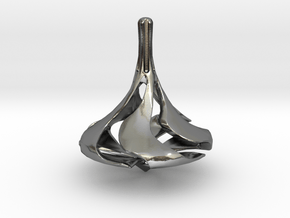 LEGEND Spinning Top in Polished Silver