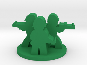 Game Piece, WW2 Allied Unit in Green Processed Versatile Plastic