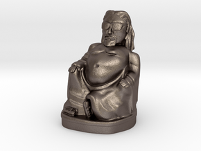 Dude Buddha 2in Printing Ready in Polished Bronzed Silver Steel