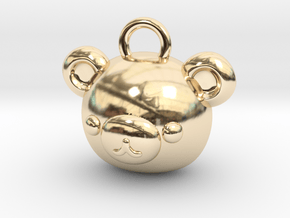 CUTEY BEAR PENDANT in 14k Gold Plated Brass