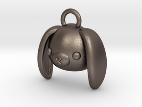 CUTEY BUNNY PENDANT in Polished Bronzed Silver Steel