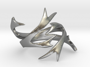 Antler Ring Size 8 in Natural Silver