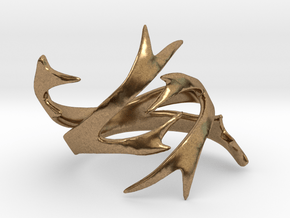 Antler Ring Size 8 in Natural Brass