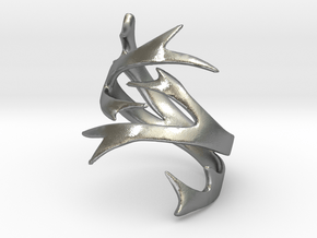 Antler Ring Size 7 in Natural Silver