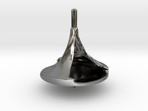 ZWEIBLADE Spinning Top in Fine Detail Polished Silver