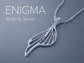 Enigma Butterfly Series Pendant in White Natural Versatile Plastic
