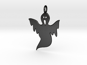 Halloween Ghost Pendant in Matte Black Steel