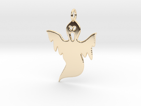 Halloween Ghost Pendant in 14k Gold Plated Brass